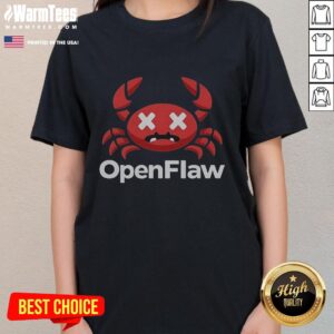 Good Openflaw logo on a stylish ladies tee, perfect for casual wear and showcasing your unique style.