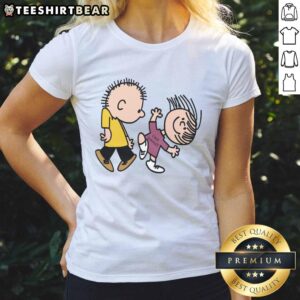Official Peanuts Greatest Hits tee featuring Linus and Lucy, perfect for fans of classic cartoon music and nostalgia.