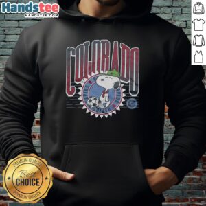 Top Peanuts Snoopy X Colorado Rapids hoodie featuring a stylish design perfect for fans and casual wear.