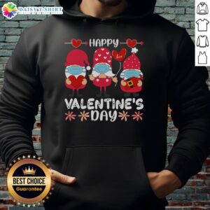 Alt Text: Cute Valentine's Day gnome hoodie featuring colorful designs, perfect for celebrating love and cozy style.