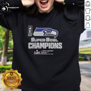 Alt Text: Hot Seattle Seahawks Super Bowl LX Champions 2026 NFL Big Logo Center Sweatshirt for fans and collectors.