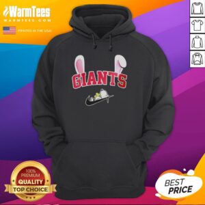 Official New York Giants X Snoopy Happy Easter hoodie featuring vibrant graphics and festive colors for fans.