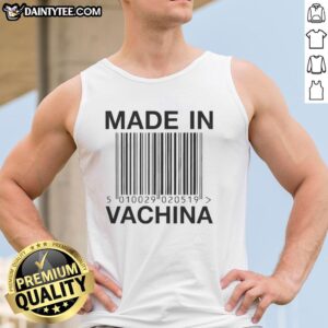 Alt Text: Good Made In Vachina Barcode 5010029 Tank Top featuring stylish design and comfortable fit for casual wear.