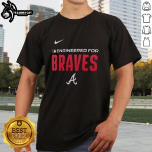 Alt Text: Original Engineered for Atlanta Braves MLB logo T-shirt featuring a bold design and vibrant team colors.