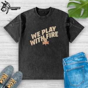 Top We Play With Fire Indy Ignite Logo Washed T-Shirt featuring a vibrant logo on a casual, stylish tee.