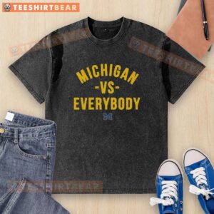 Nice Valiant Brand X Vs Everybody University of Michigan washed t-shirt featuring a stylish graphic design.