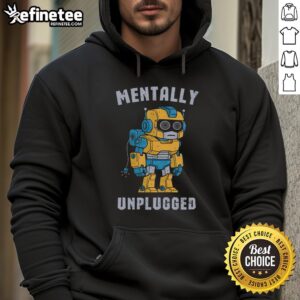Official Mentally Unplugged Hoodie in black, featuring a stylish logo, perfect for cozy and relaxed days.