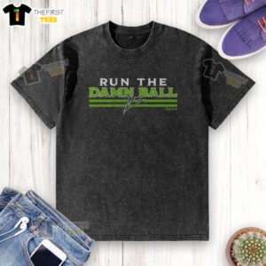 Top Kenneth Walker III 'Run the Damn Ball' washed t-shirt showcasing a stylish design for fans and fashion lovers.