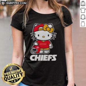 Awesome Kansas City Chiefs Hello Kitty 2026 NFL Ladies Tee in vibrant colors, perfect for game day and Hello Kitty fans.