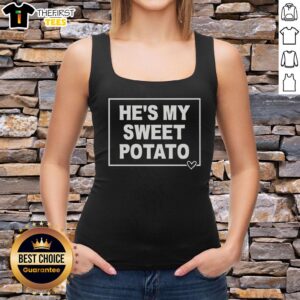 Top Hes My Sweet Potato Tank Top featuring a playful graphic design, perfect for casual and fun summer outfits.