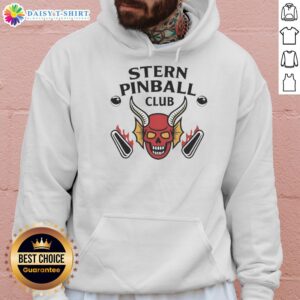 Alt Text: Awesome Stern Pinball Club Hellfire Club hoodie featuring vibrant graphics and a stylish design for pinball enthusiasts.