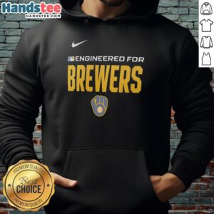 Alt Text: Nice engineered Milwaukee Brewers MLB logo hoodie, featuring a stylish design perfect for fans and casual wear.