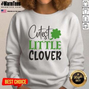 Cute little clover sweatshirt featuring a stylish design, perfect for casual wear and adding charm to any outfit.