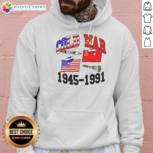 Premium Cold War 1945-1991 Hoodie featuring vintage graphic design, perfect for history enthusiasts and casual wear.