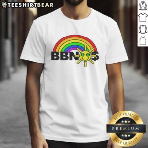 Premium Bbnos Rainbow Graphic T-Shirt featuring vibrant colors and stylish design for casual wear.
