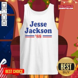 Official Jesse Jackson '88 tank top featuring vibrant graphics, perfect for supporters of the civil rights movement.