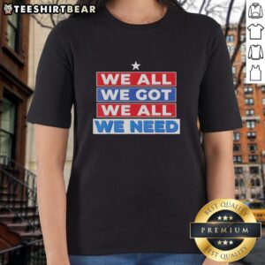 Retro ladies tee featuring 'Nice We All Got Patriot We All Need' slogan, perfect for sports enthusiasts.