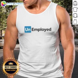 Premium Unemployed logo tank top featuring a stylish design for casual wear, perfect for showcasing your unique style.