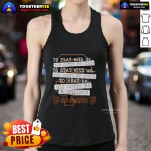 Top Go San Francisco Giants tank top featuring bold graphics, perfect for fans showing team spirit at games.