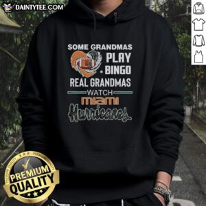 Grandmas play bingo in Miami wearing Heart Diamond Hoodies, showcasing their love for the Hurricanes and fun moments.