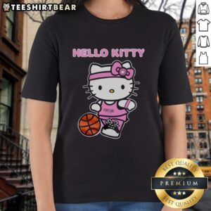 Official Portland Trail Blazers X Hello Kitty 2026 Night Celebration ladies tee featuring vibrant design and team logo.