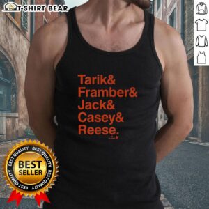 Alt Text: Premium Detroit Baseball Tarik Framber Jack Casey Reese tank top featuring vibrant graphic design and soft fabric.