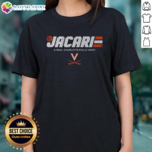 Good UVA Basketball Jacari White A Real Charlottesville Hero Ladies Tee showcasing team spirit and local pride.