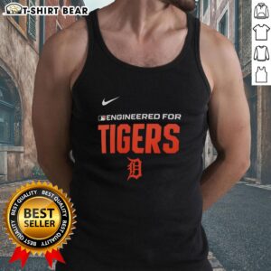 Alt Text: Original Engineered for Detroit Tigers MLB logo tank top showcasing team spirit and style for baseball fans.