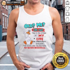 Original Duck tank top featuring 'Oh No, Im in the Prime of My Life' design, perfect for fans of The Young and the Restless.