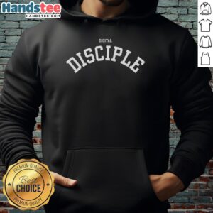 Good Digital Disciple Hoodie in black, featuring a stylish design perfect for tech enthusiasts and digital disciples.