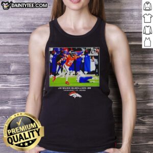 Top Jaquan McMillian Denver Broncos football tank top for 2026 NFL season, featuring vibrant team colors and logo.