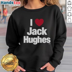 Pretty I Heart Jack Hughes sweatshirt featuring stylish design for fans of hockey and New Jersey Devils merchandise.