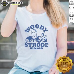 Stylish Los Angeles Rams Woody Strode ladies tee featuring vibrant team colors and a modern design for female fans.