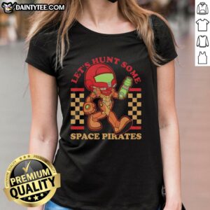 Stylish ladies' tee featuring Nice Samus Aran from Metroid, the iconic intergalactic hunter game mascot.