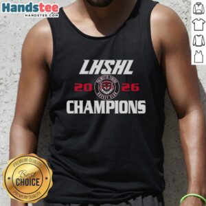 2026 Palmetto Tigers Champions tank top featuring the Top LHSHL logo in vibrant colors.
