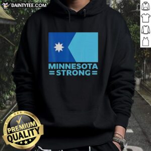 Cozy Nice Minnesota Strong Flag Hoodie showcasing vibrant flag design, perfect for chilly days and showing state pride.
