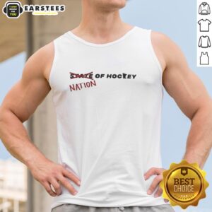 Nice Nation of Hockey meme tank top featuring a humorous design for hockey fans, perfect for casual wear.