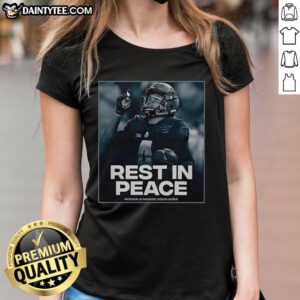 Official Rondale Moore Rest In Peace 20002026 Ladies Tee featuring a stylish design for fans and memorial tribute.