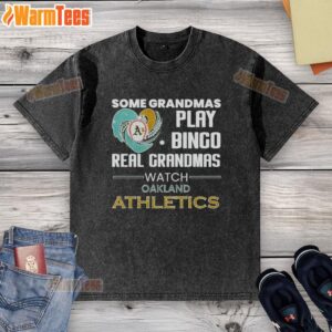 Good Oakland Athletics t-shirt featuring a heart shape design, perfect for grandmas who love watching baseball and playing bingo.