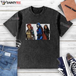 Alt Text: Funny The Distracted Commander washed t-shirt featuring a humorous design, perfect for casual wear and gifts.