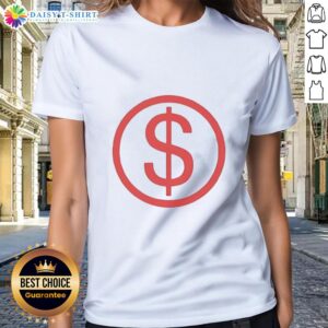 Alt Text: Awesome Slayyyter Dollar Sign Logo Ladies Tee featuring a stylish design and vibrant colors for trendy fashion lovers.