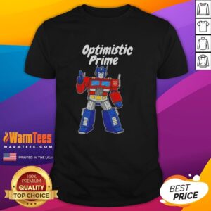Awesome Elon Musk Optimistic Prime T-Shirt featuring a vibrant design inspired by innovation and positivity.