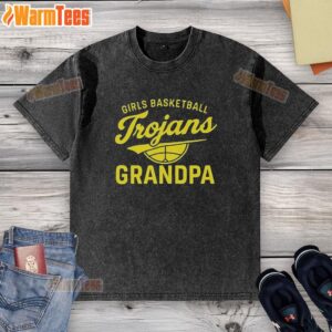 Awesome Girl Basketball Trojans Grandpa T-Shirt - Image 6