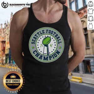 Nice Seattle Football Champion 2026 Emblem Tank Top showcasing vibrant design and sporty style for fans.