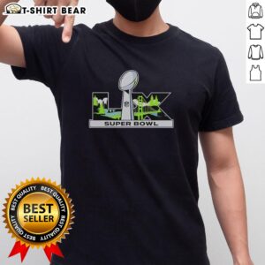 Seattle Seahawks Super Bowl LX trophy t-shirt featuring vibrant graphics and team colors for fans and collectors.