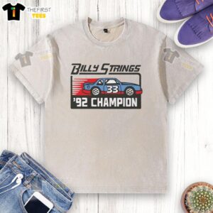 Alt Text: Awesome Billy Strings 92 Champion Washed T-Shirt featuring a vintage design and soft fabric for ultimate comfort.