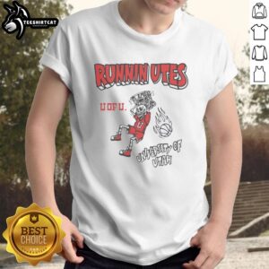 Alt Text: Original Utah Skeleton Runnin Utes U of U T-Shirt featuring a bold skeleton design for University of Utah fans.