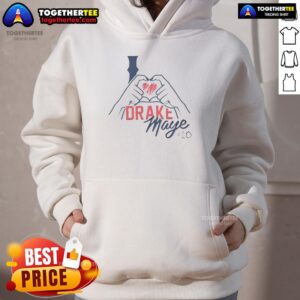 Pretty I Love Drake Maye 10 New England Patriots hoodie in navy blue with team logo, perfect for fans.