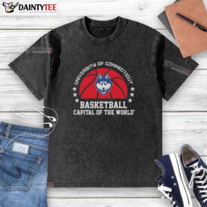 Top Uconn Huskies University Of Connecticut Basketball Capital Of The World T-Shirt - Image 6