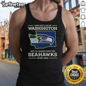 Alt Text: Woman wearing a Seattle Seahawks tank top, proudly showcasing her team spirit in Washington.